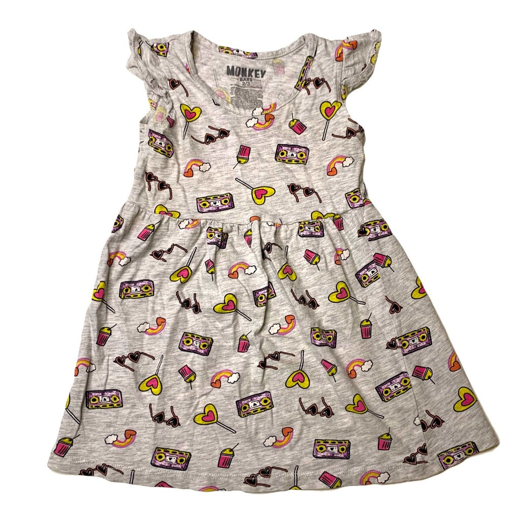 GUC Monkey Bars 2/3y summer print cotton dress
